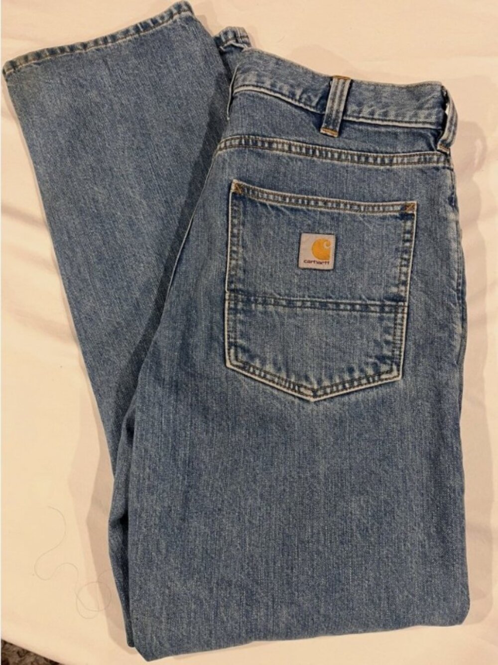 Carhartt Jeans Mens 32x32 Relaxed Fit Distressed Light Wash Workwear Skate Y2K